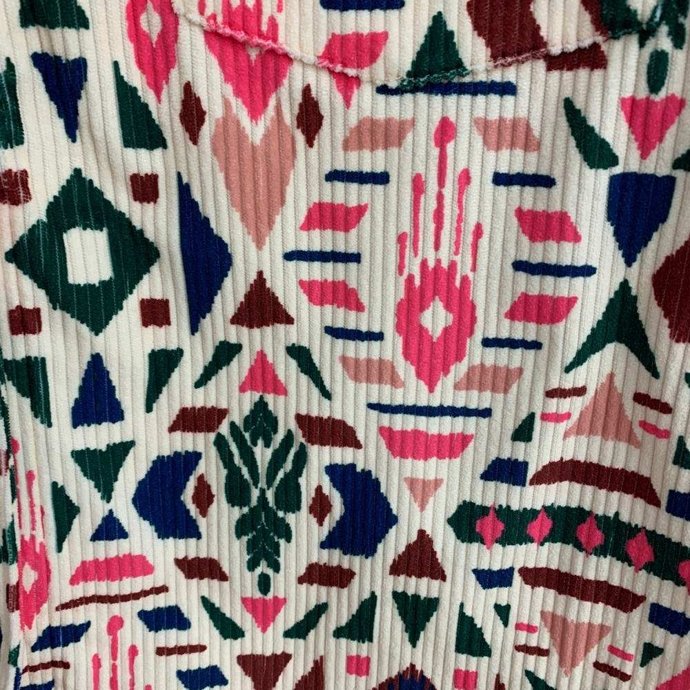 Savanna Jane Aztec Print Corduroy Shirt Jacket Sz 1X - Picture 7 of 12